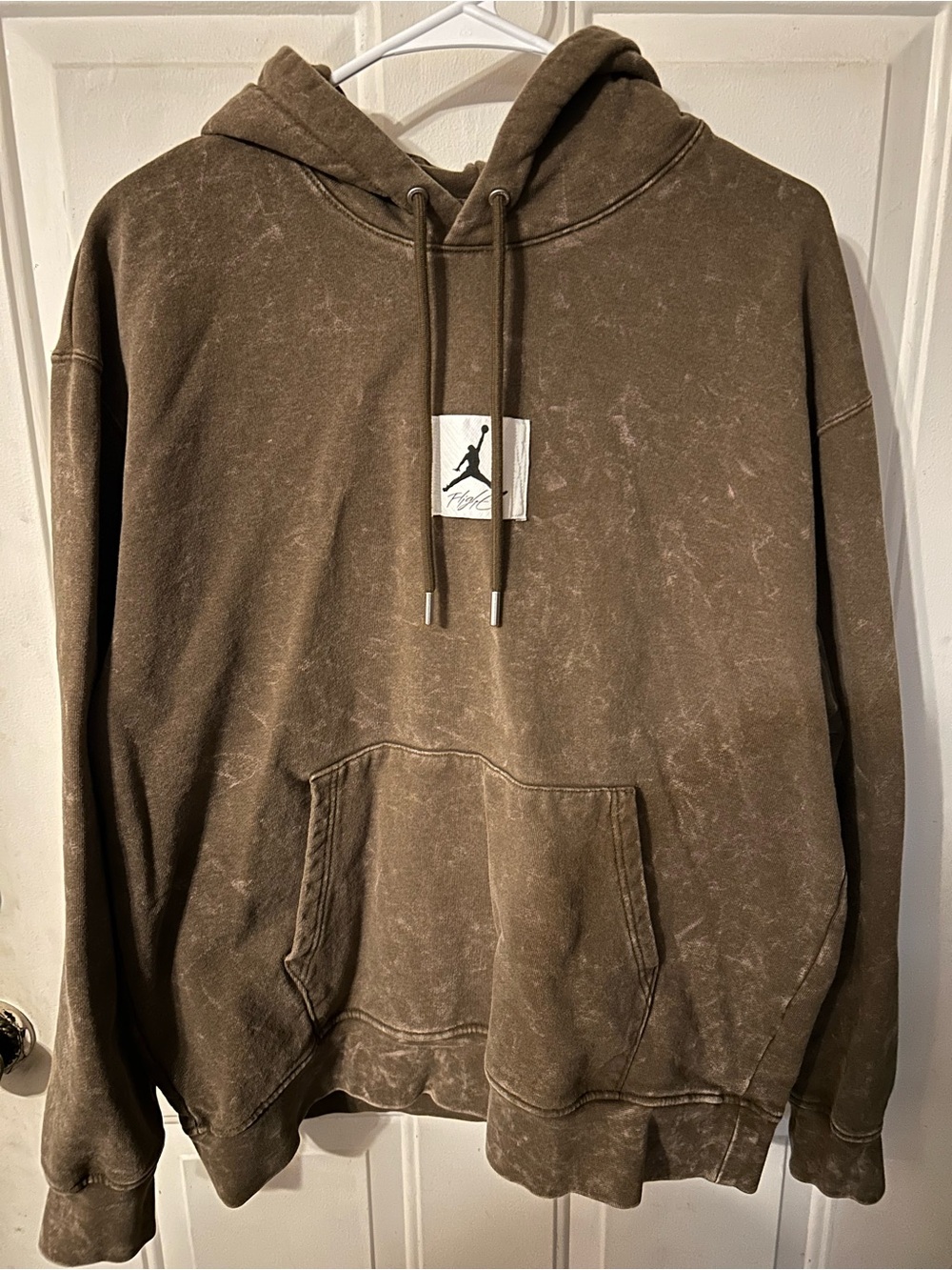 Jordan Men's Washed Olive Hoodie with Jumpman Patch